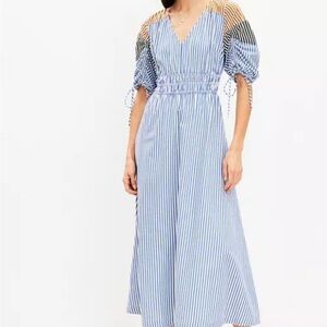 LOFT Cream and Brown dress